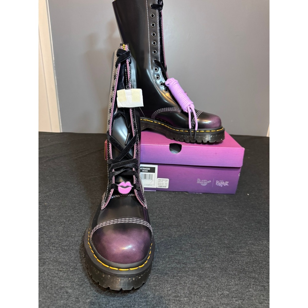 Dr. Martens x Bratz 1B99 Bex Boots Black Purple Arcadia Leather US 10 41784500 - Picture 2 of 10